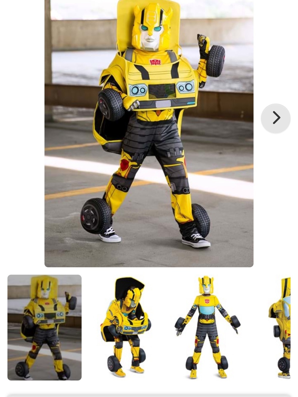 Kid's Transformers Bumblebee Converting Costume - Size 4-6+